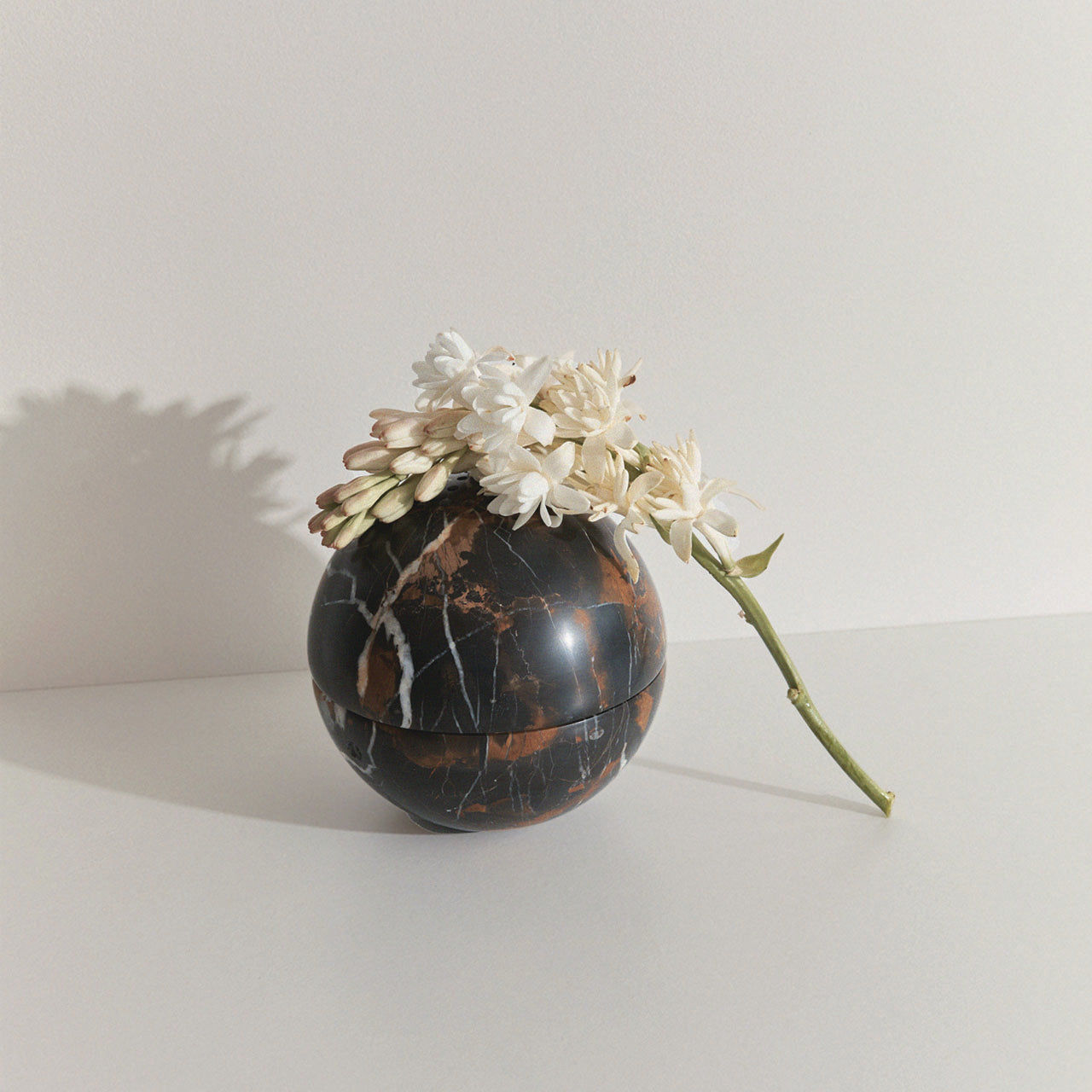 Sphere Incense Burner - Black Marble