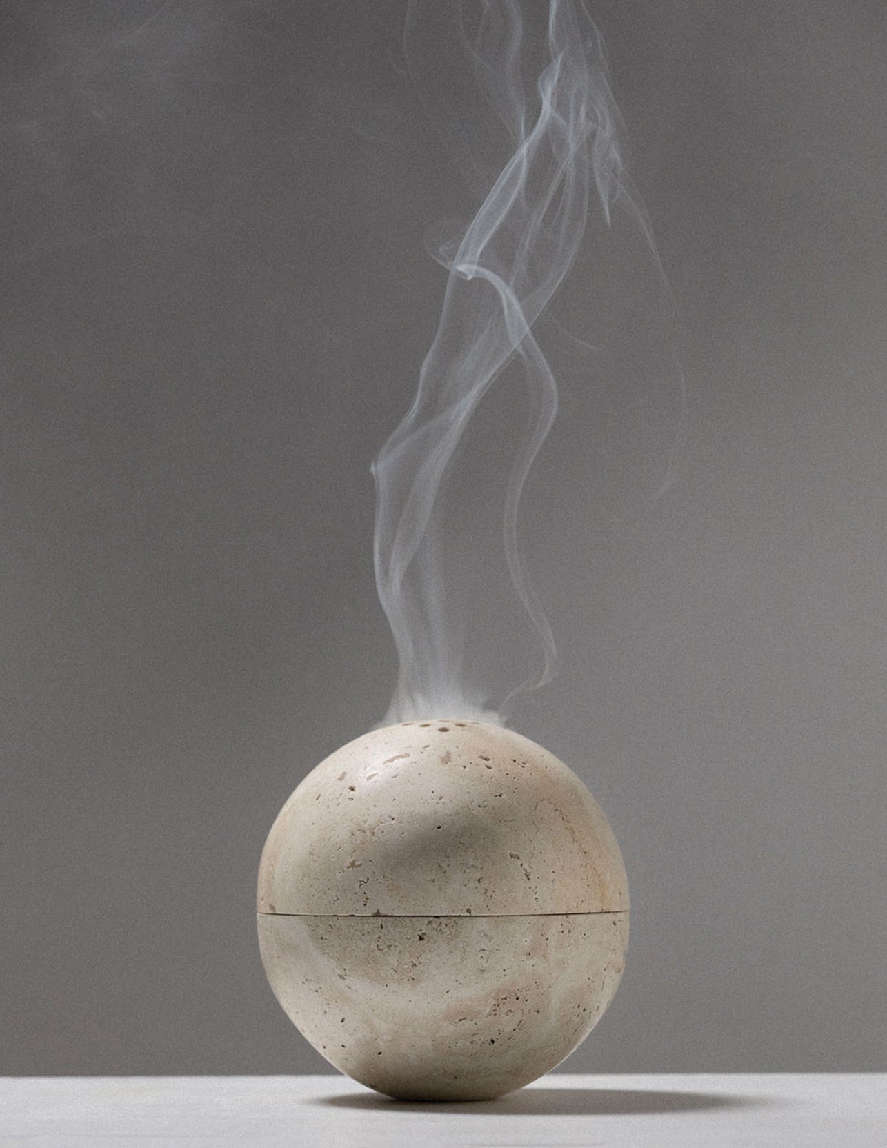 Sphere Incense Burner - Travertine