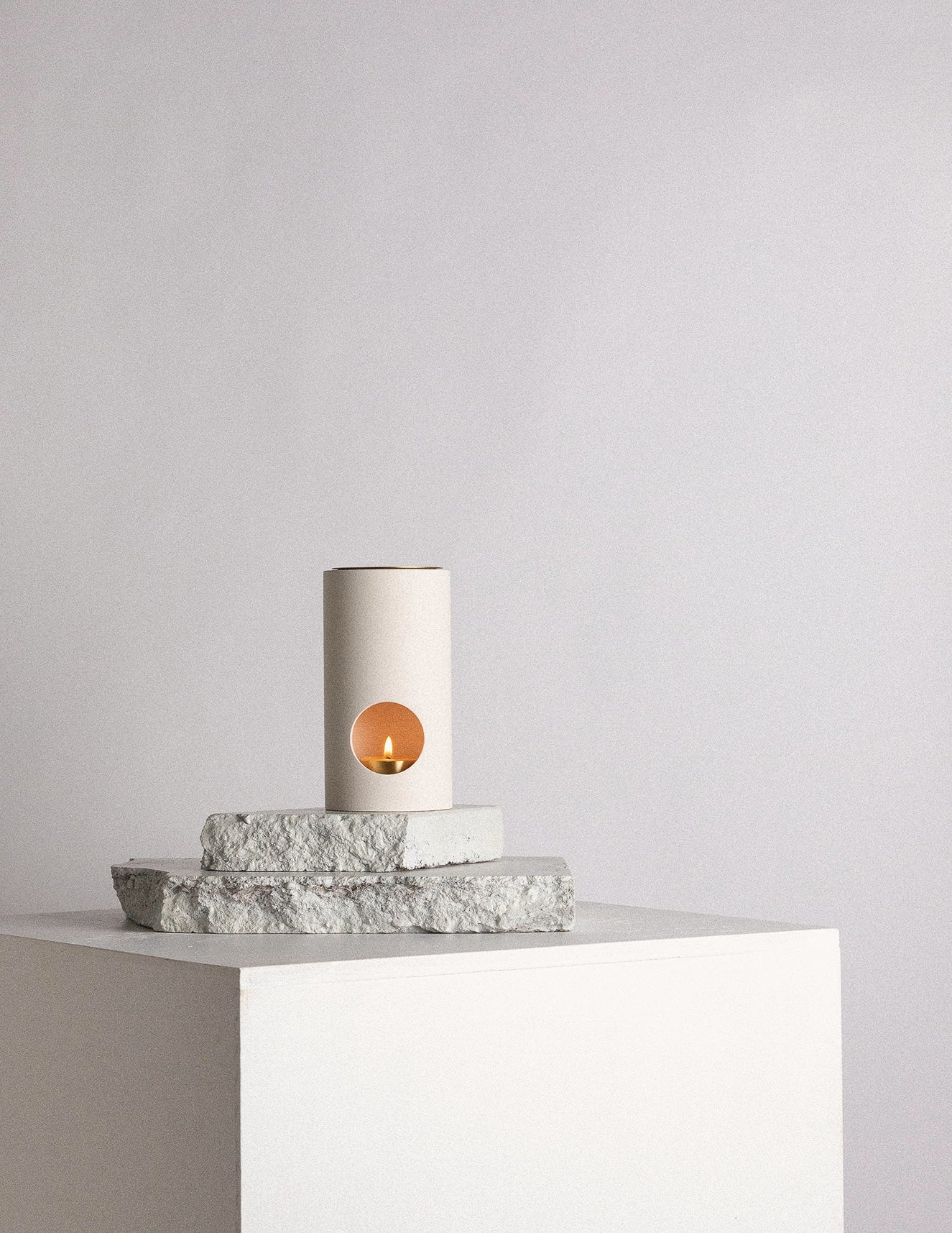 Synergy Oil Burner - Limestone – Addition Studio